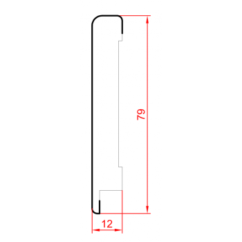 Плінтус Супер профіль ПП1280 Зебрано пісочний 2800х79х12.5 мм МДФ плінтус Підлоговий плінтус під дерево