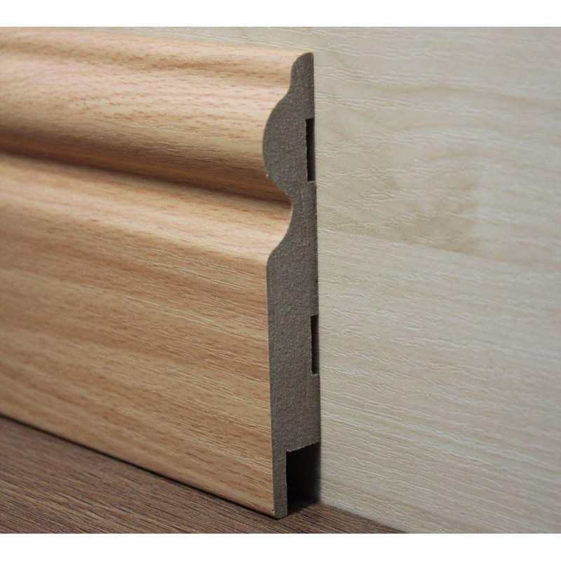 Плінтус Супер профіль ПП16110 Білий 2800х110х16 мм Високий білий плінтус Декоративний плінтус на підлогу