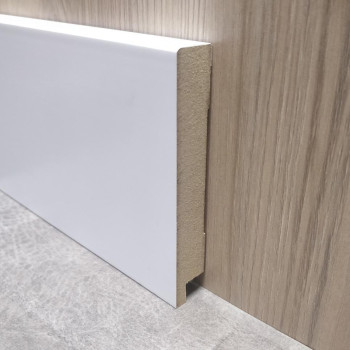 Плінтус Супер профіль ПП1699 Білий 2800х99х16 мм Високий плінтус Білий плінтус для підлоги МДФ плінтус