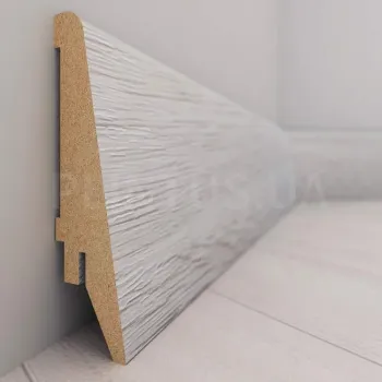 Плінтус МДФ, висота 80 мм, покриття по підлозі 21 мм,довжина 2,8м Дуб Глазго