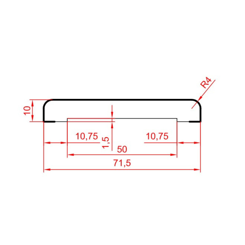 Лиштва МДФ Білий 2800*72*10мм  Супер Профіль