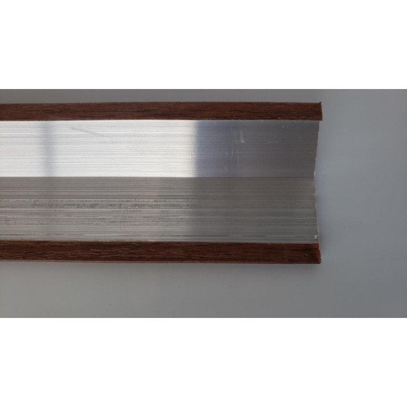 Алюмінієвий підлоговий поріг для перепаду в 12 мм, ширина 40 мм , Горіх лісовий ( АП-008)