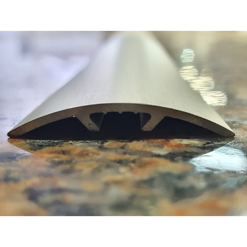 Підлоговий алюмінієвий поріг з прихованим кріпленням шириною 28 мм, Срібло(АП-016)