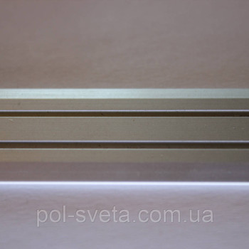 Поріг Алюмінієвий 28мм х 2мм відкритий монтаж, АП-005 ( срібло)
