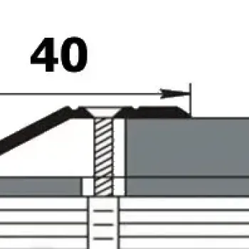 Алюмінієвий підлоговий поріг для перепаду в 10 мм, шириною 40 мм, АП-008