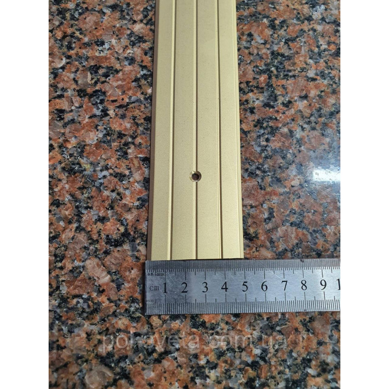 Підлоговий поріг алюмінієвий  шириною 50х2.35 мм, золото