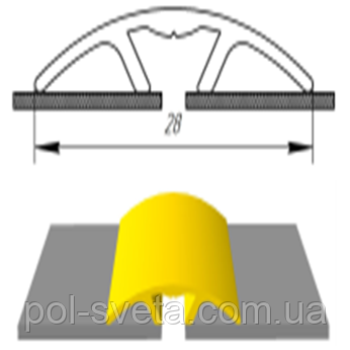 Алюмінієвий поріжок 28мм приховане кріплення АП-016 довжина 900мм