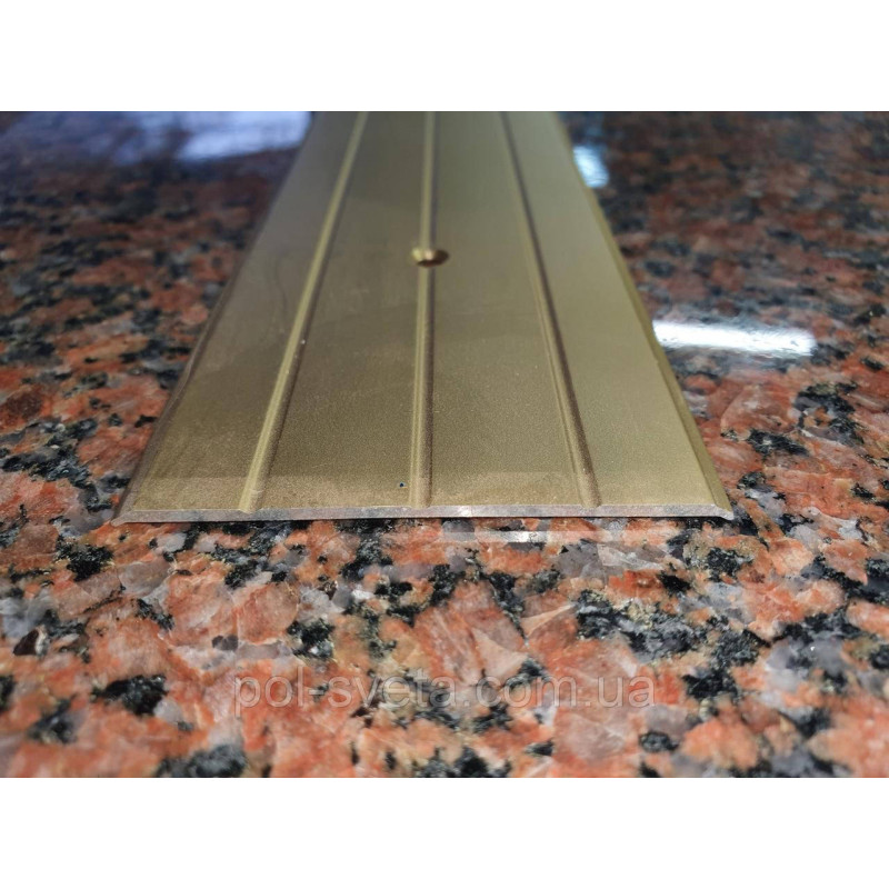 Підлоговий поріг алюмінієвий гладкий 60х2.5 мм, золото