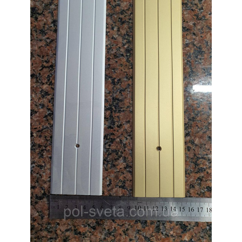 Підлоговий поріг алюмінієвий гладкий 60х2.5 мм, золото