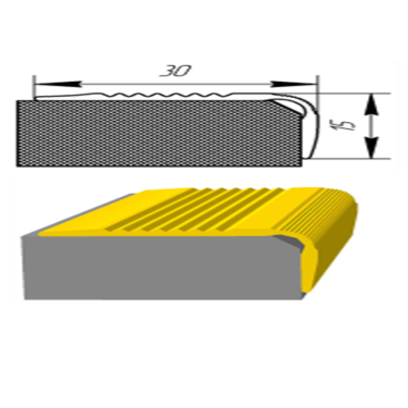 Кутовий алюмінієвий поріжок УЛ-130