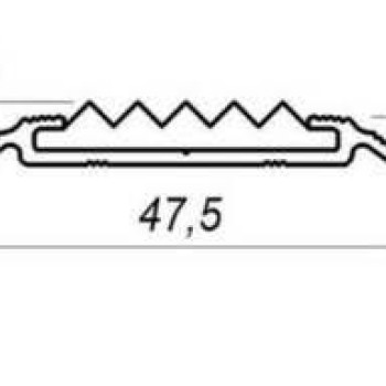 Алюмінієвий поріг з гумовою вставкою УЛ-150