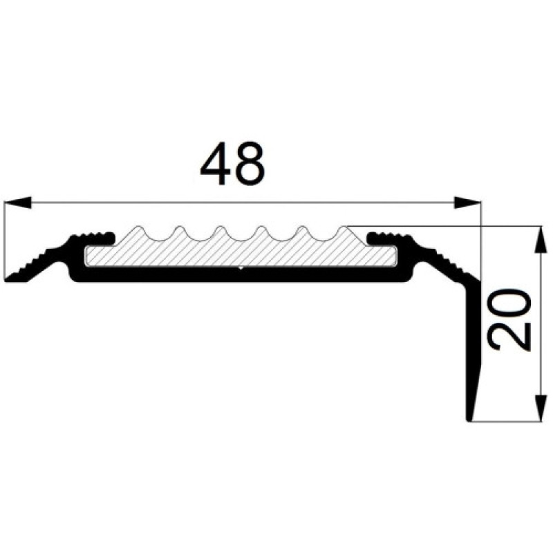 Алюмінієвий поріг з гумовою вставкою (УЛ-151)