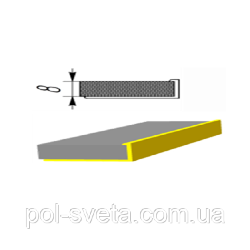 Торцевий алюмінієвий профіль для плитки товщиною 8 мм, довжина 2,7 м, Срібло