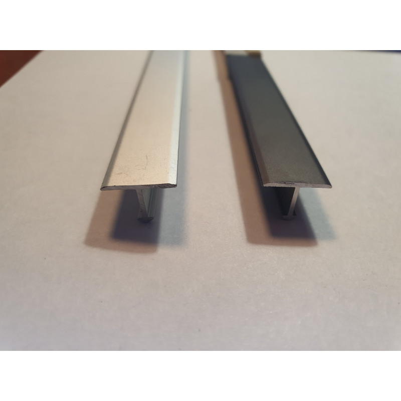 Профіль з'єднувальний Т-подібної форми, ширина 18 мм довжина 2,7 м, Срібло