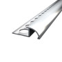 Алюмінієвий профіль для плитки 8мм ПЛ-212 Срібло