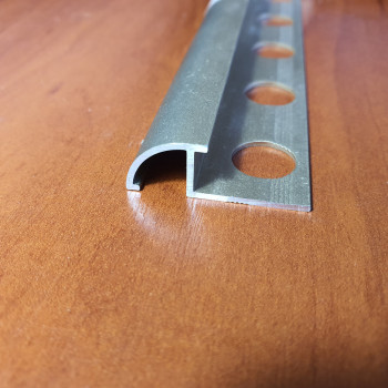 Алюмінієвий профіль для плитки 8мм ПЛ-212 Срібло