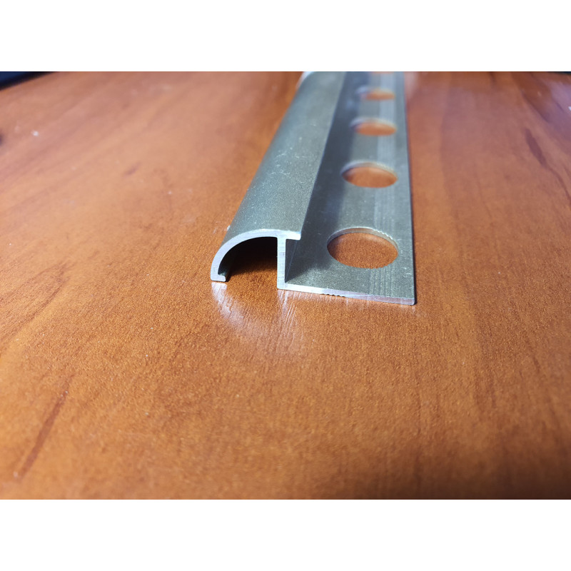 Алюмінієвий профіль для плитки 8мм ПЛ-212 Срібло