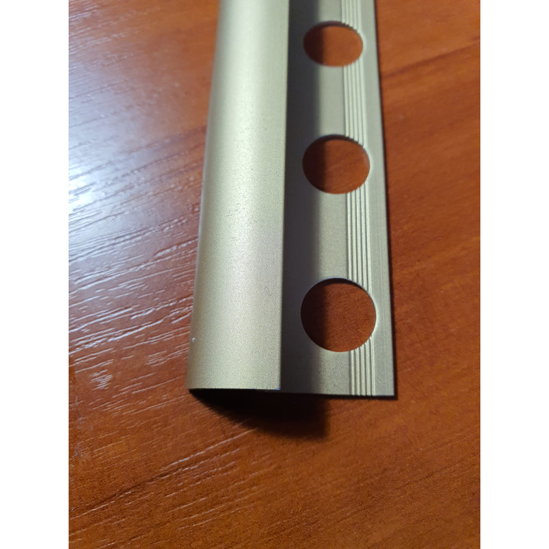 Алюмінієвий профіль для плитки 8мм ПЛ-212 Срібло