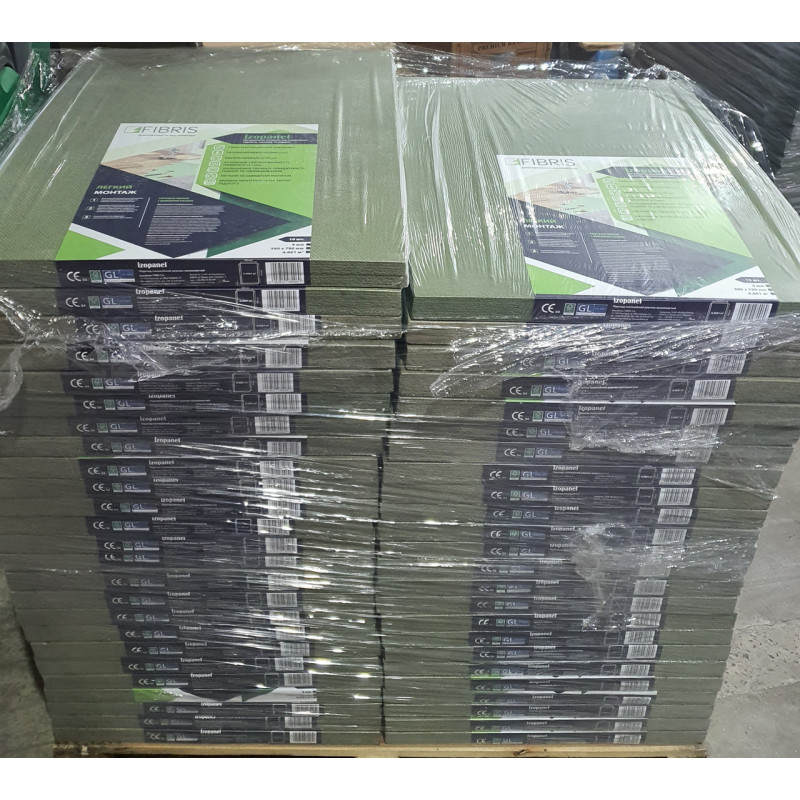 Підкладка під ламінат Fibris Izopanel Тихий хід 3 мм Деревно-волокниста підкладка для підлогового покриття