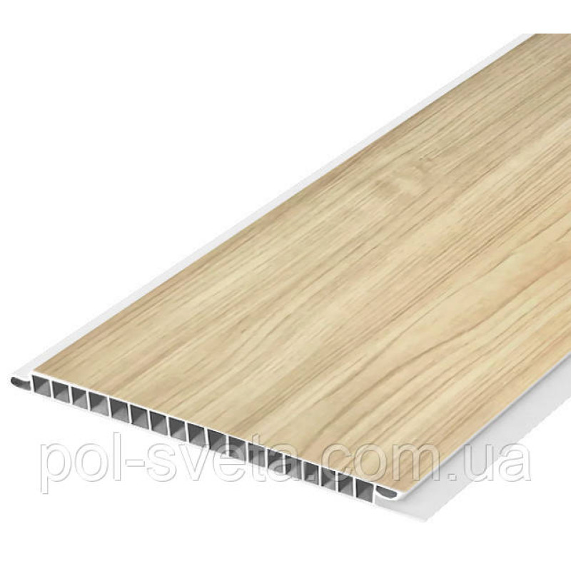 Панель пластикова Decomax Клен світлий 6000х250х8мм Вагонка пластикова для стін Декор пластик для стелі