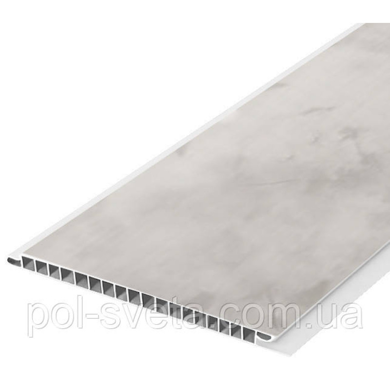 Панель пластикова Decomax Онікс сірий 6000х250х8 мм Листові пластикові панелі для стін Настінні пвх панелі