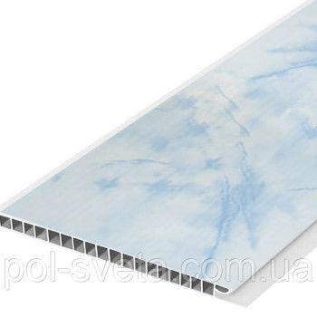Панель пластикова Decomax ON-02 Онікс блакитний 6000х250х8 мм Декоративна панель для стелі Пластик для стін