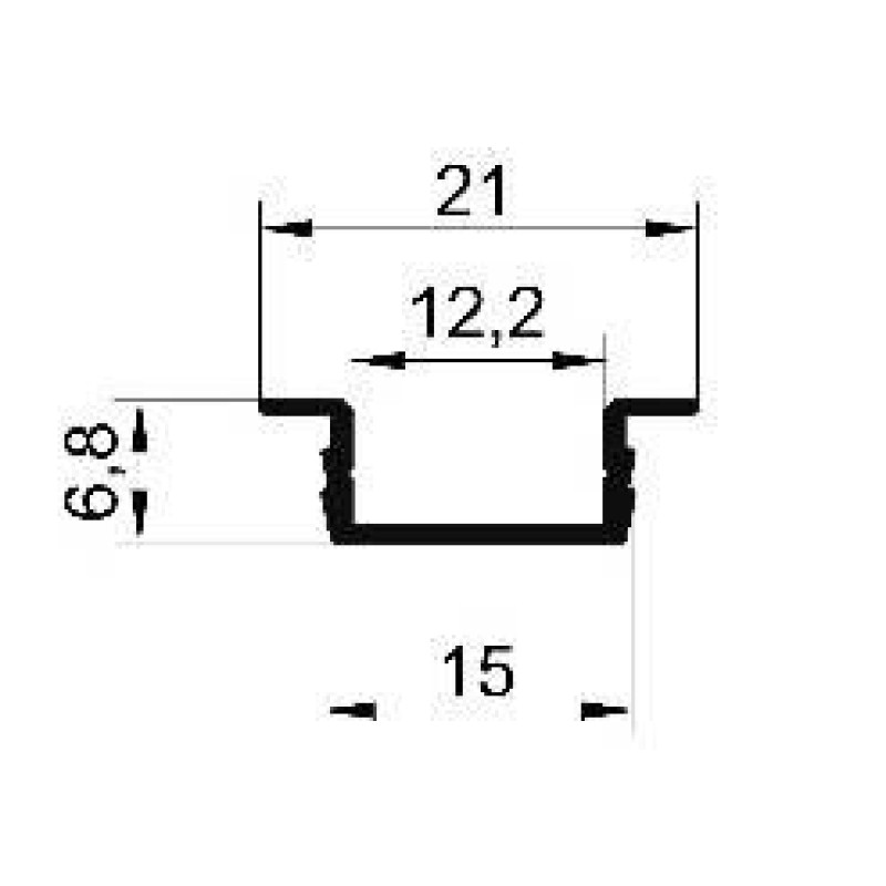 LED-профіль ПАК 0052 (матова лінза)