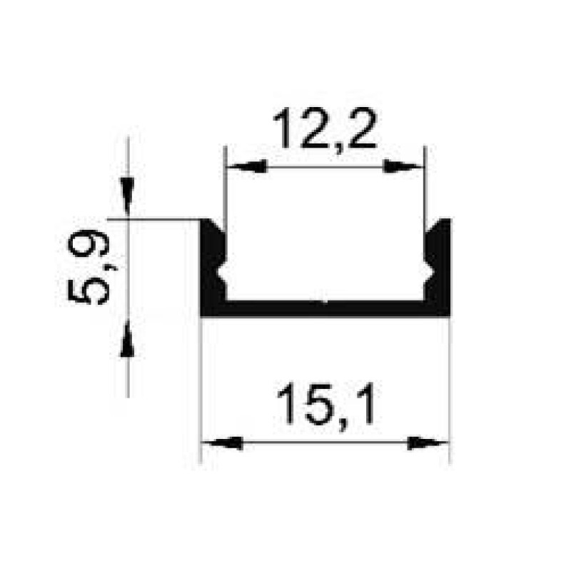 LED-профіль ПАК 3152 (матова лінза)