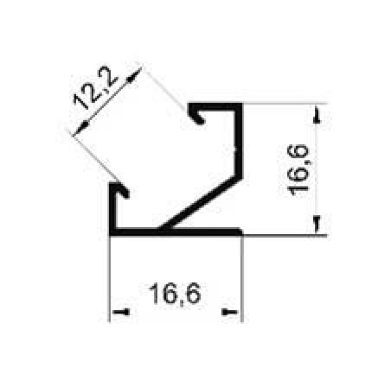 LED-профіль ПАК 0051 (матова лінза)