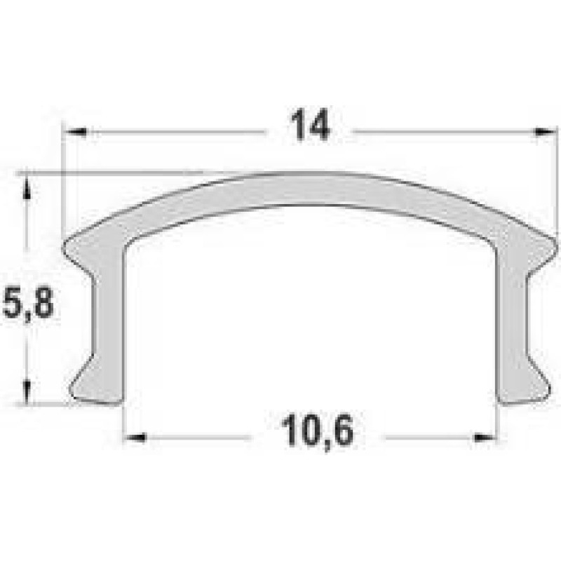 LED-профіль ПАК 0051 (матова лінза)