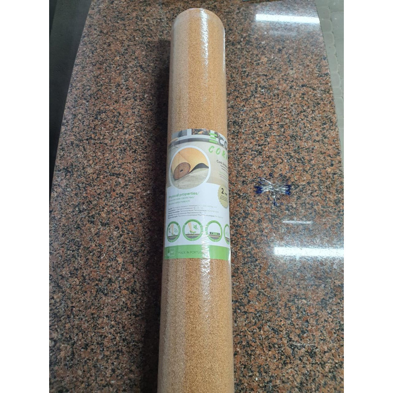 Коркова підкладка Eco Cork 2 мм 1м х 10 м Підкладка під ламінат і паркет Натуральна підкладка