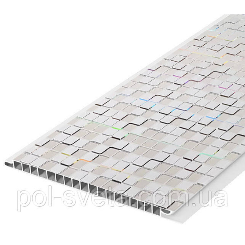 Панель пластикова Decomax Tetris 6000х250х8 мм Безшовні панелі пвх Вологостійкі пластикові панелі