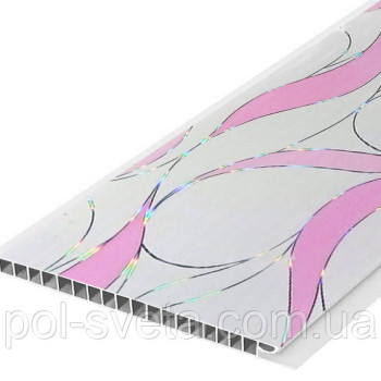 Панель пластикова Decomax Garmony rosa 6000х250х8 мм Кольорові пластикові панелі Стінова панель пвх