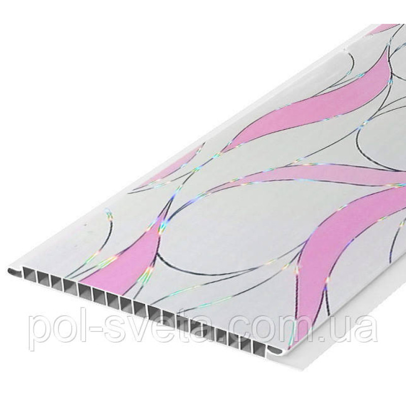 Панель пластикова Decomax Garmony rosa 6000х250х8 мм Кольорові пластикові панелі Стінова панель пвх