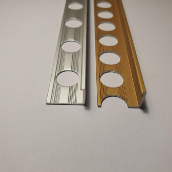 Алюмінієвий профіль для плитки товщина 8 мм, довжина 2,7 м, Золото