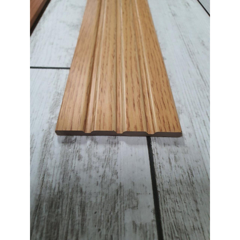 Лиштва пластикова (пвх) 2500*80мм (дуб світлий, дуб натуральний, бук)