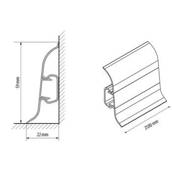 Плінтус ПВХ Cezar No 76