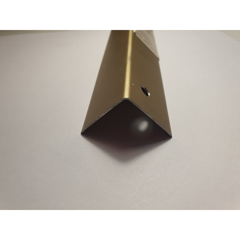 Декоративний алюмінієвий Куточок 20х20х1,0 золото 2.7 м