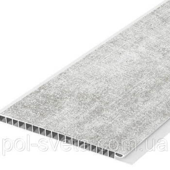 Панель пластикова Decomax Сонгал сірий 2700х250х6 мм Обшивка пластикова для стін Пластикові панелі пвх