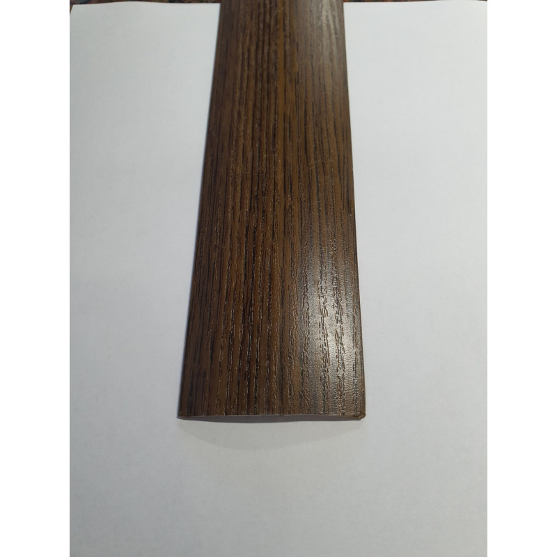 Напівкруглий підлоговий поріг із прихованим кріпленням завширшки 60 мм, Горіх (АП-014) 2700