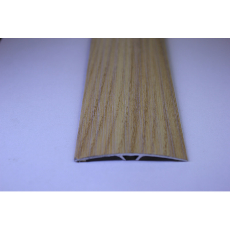 Напівкруглий підлоговий поріг з прихованим кріпленням шириною 60 мм, Дуб Сірий (АП-014)