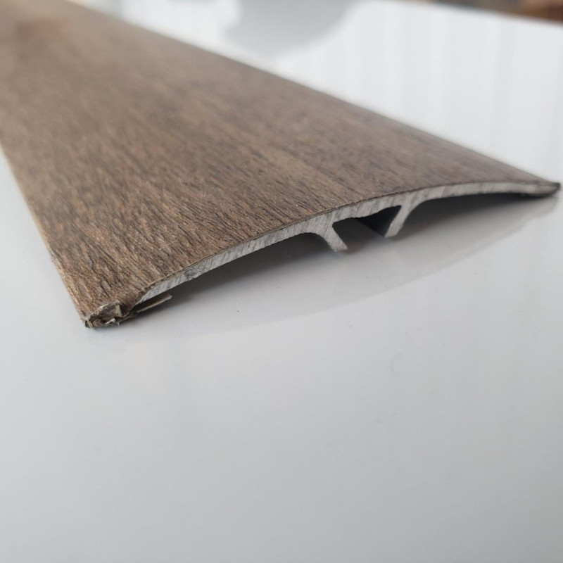 Напівкруглий підлоговий поріг з прихованим кріпленням шириною 60 мм, Дуб Мокко (АП-014)