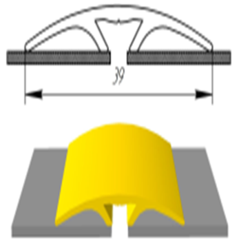 Алюмінієвий поріг з прихованим кріпленням 40 мм, Бук (АП-013)