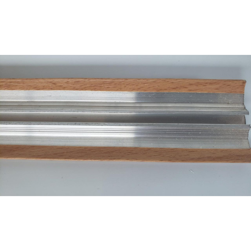 Алюмінієвий поріг з прихованим кріпленням 40 мм, Бук (АП-013)