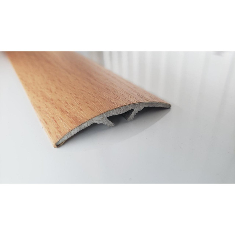 Алюмінієвий поріг із прихованим кріпленням завширшки 40 мм, Бук (АП-013) 2700