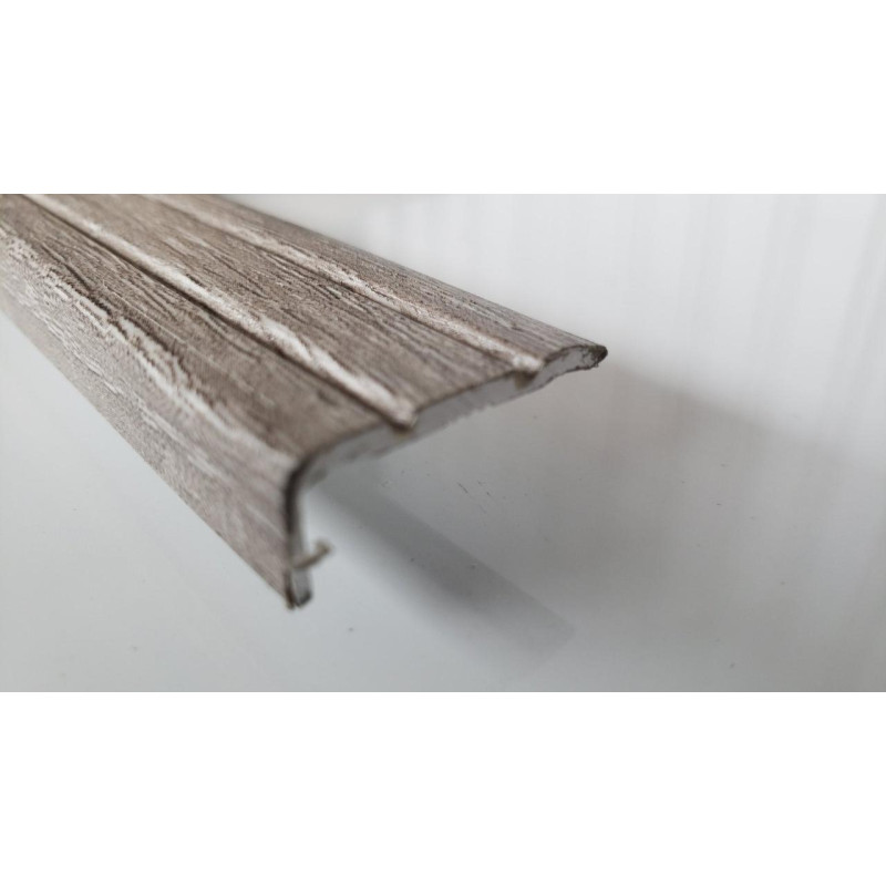 Кутовий алюмінієвий поріжок 24*9мм, Дуб попелястий довжина 900мм