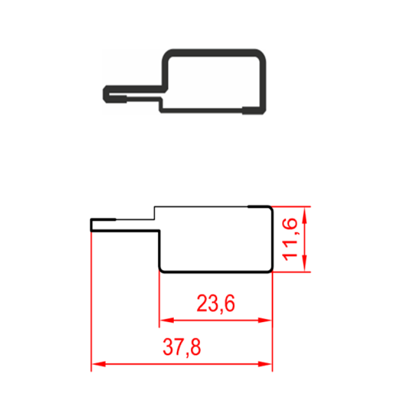 Фінішна планка МДФ ( Дуб, антрацит, венге, дуб сонома, пекан, титан гофті, білий, чорний)