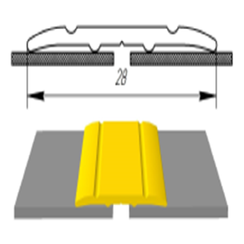 Алюмінієвий поріг АП-005 довжина 2700 мм