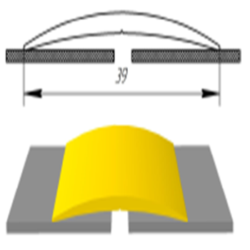 Алюмінієвий поріг АП-011 (довжина 900, 1800, 2700 мм)