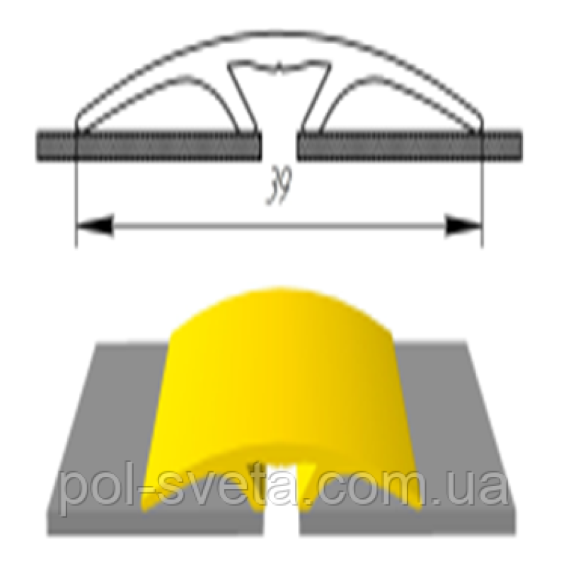 Алюмінієвий поріг 40мм приховане кріплення АП-013 довжина 1800мм